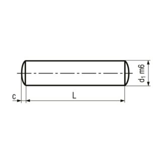 Alternative view of 2 x 6 Zylinderstifte Toleranz m6