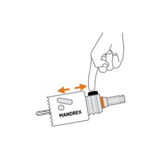 Alternative view of MANDREX Bimetall M42 Lochsäge XtraTief 165, 111mm