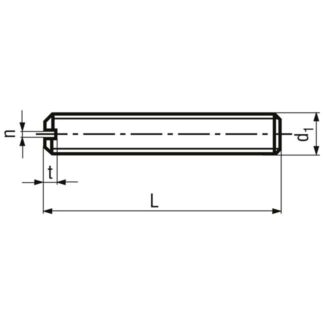 M 1 x 2 Gewindestifte mit Schlitz und Kegelkuppe