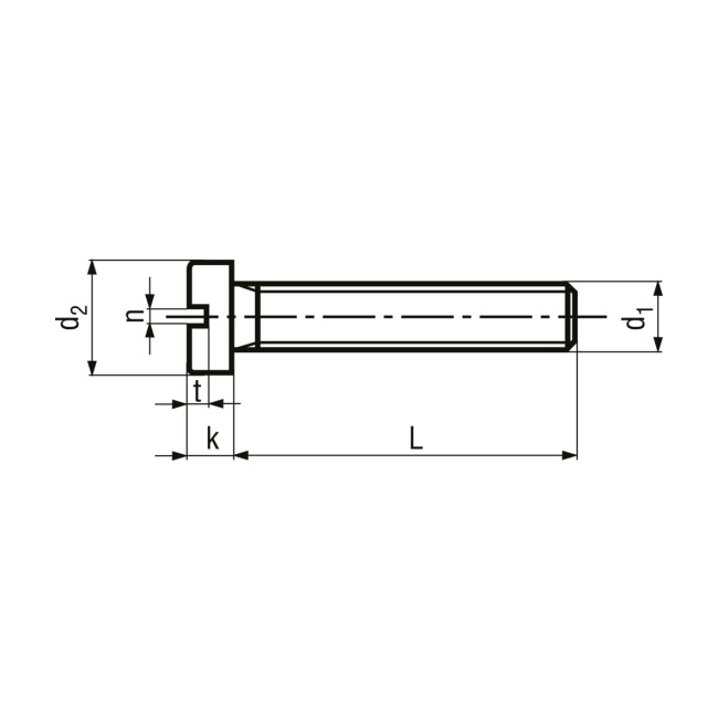 M 1,2 x 4 Schrauben Zylinderkopf mit Schlitz