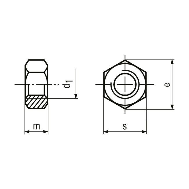 M 14 Sechskantmuttern Typ 1 INOX A2
