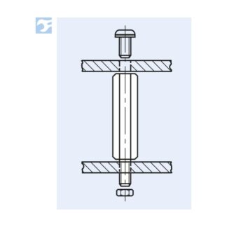 M 2 x 5 Distanzhalter Sechskant