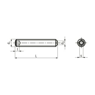 M 4 x 8 Gewindestifte mit Innensechskant