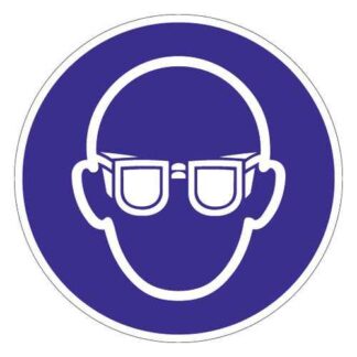 Schild Augenschutz benutzen D.200mm Ku. blau/weiß