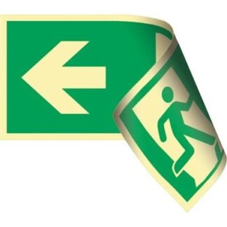 Schild Rettungsweg li./re. 297x148mm Ku. doppelsei