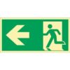 Schild Rettungsweg links 297x148mm Kunststoff ASR