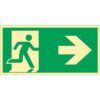 Schild Rettungsweg rechts 297x148mm Kunststoff ASR