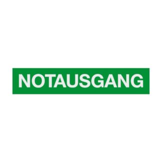 Hinweisschild NOTAUSGANG Aluminium 210x40 mm