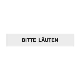 Hinweisschild BITTE LÄUTEN Aluminium 210x40 mm