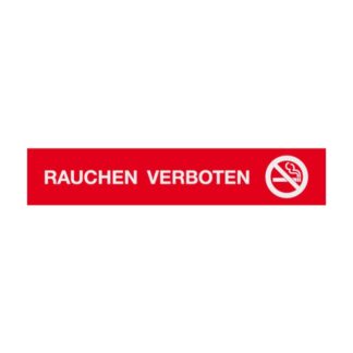 Hinweisschild RAUCHEN VERBOTEN Aluminium 210x40 mm