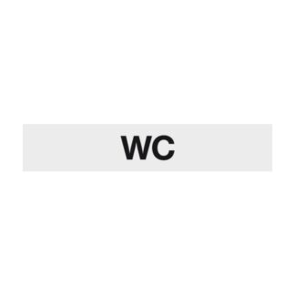 Hinweisschild WC Aluminium 210x40 mm