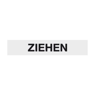 Hinweisschild ZIEHEN Aluminium 210x40 mm