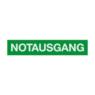 Hinweisschild NOTAUSGANG Aluminium 420x80 mm