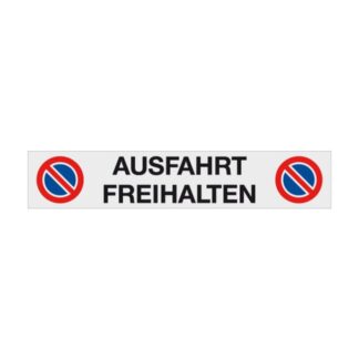 Hinweisschild AUSFAHRT FREIHALTEN Aluminium 420x80 mm