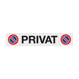 Hinweisschild PRIVAT/PARKVERBOT Aluminium 420x80 mm